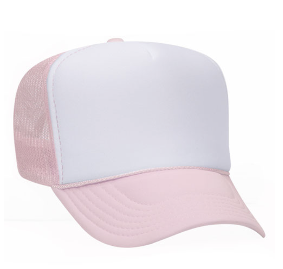 US Stock - 10pcs Pink Polyester Mesh Baseball Cap Hat for Sublimation  Printing