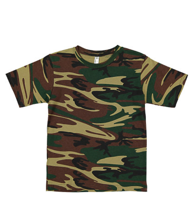 Men Cotton T-Shirt Army Military Camo Print SG-100 - Camo Green