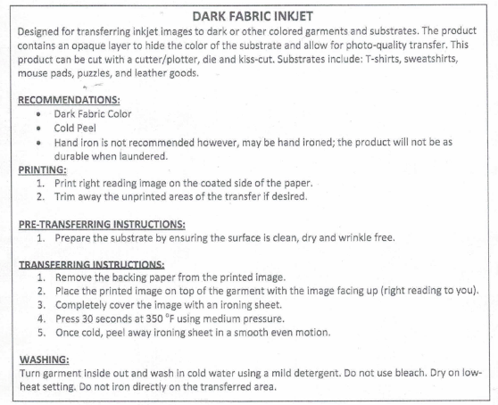 A4 White Sublimation Dark Fabric Heat Transfer Paper, For Printing