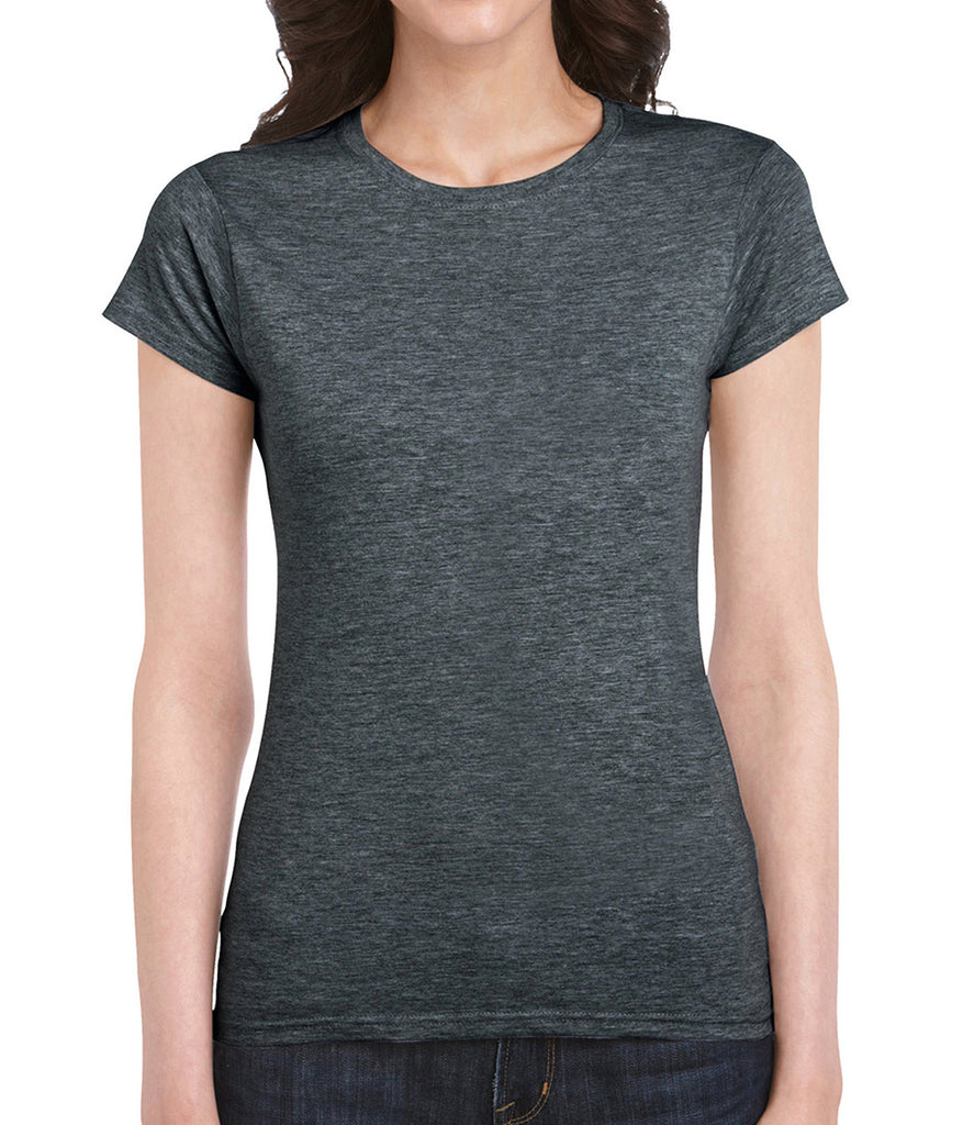Gildan Junior-Fit Softstyle T-Shirt - Dark Heather (35/65) - 2XL at   Women's Clothing store: Fashion T Shirts
