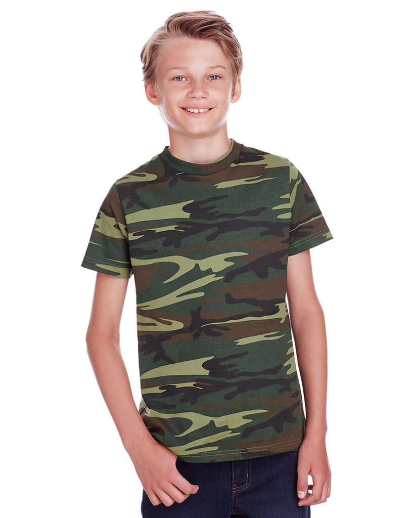 Men Cotton T-Shirt Army Military Camo Print SG-100 - Camo Green